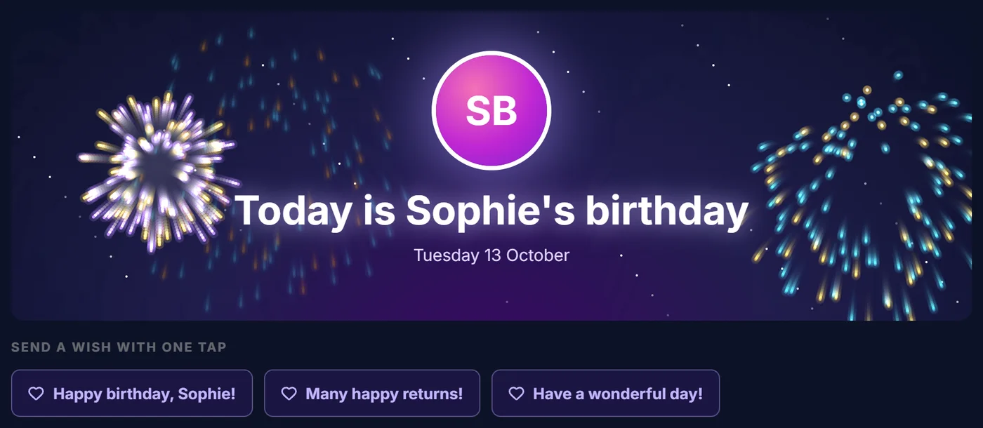 Birthdays — iQ9 CRM
